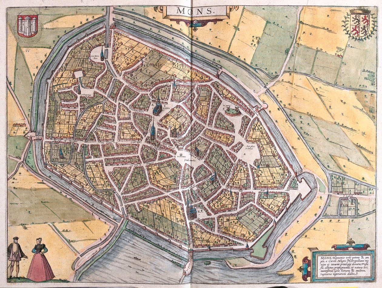 Mons, Bélgica de Franz Hogenberg