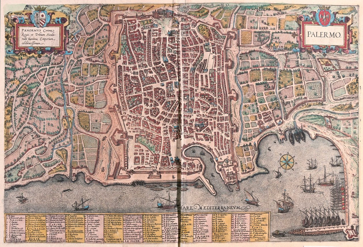Palermo, Italia (grabado) de Franz Hogenberg