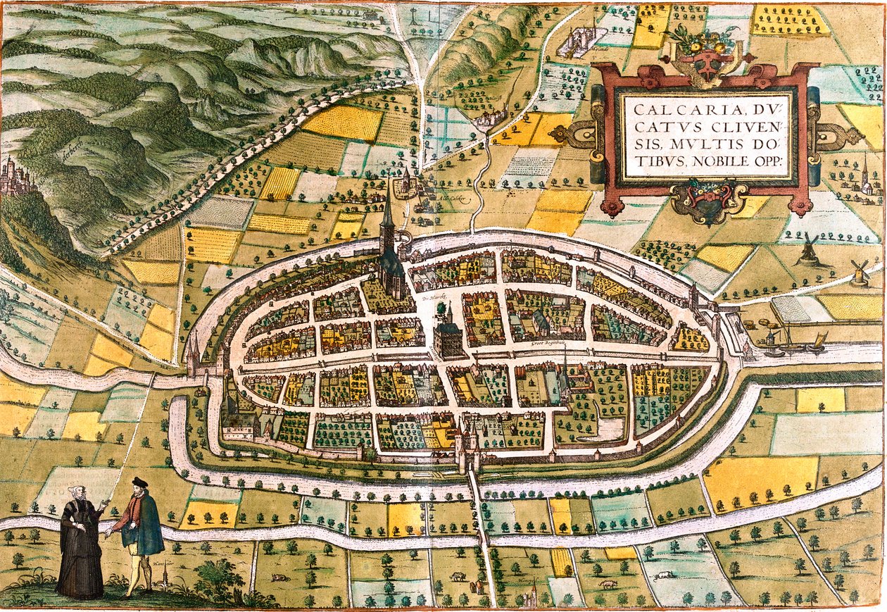 Plano de Kalkar (Calcaria), Alemania de Franz Hogenberg