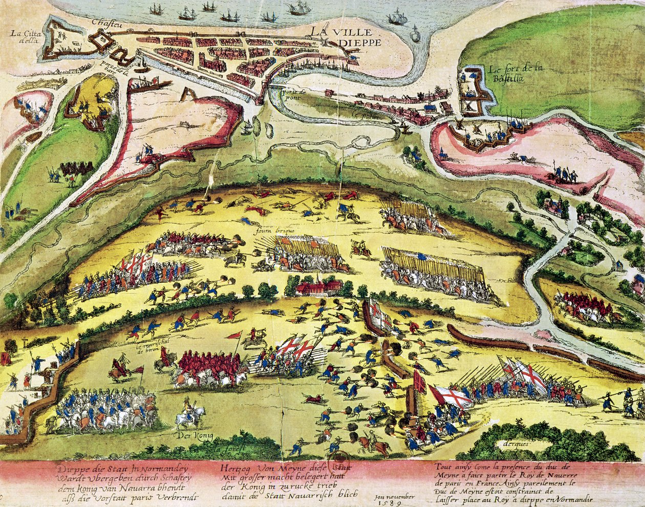 El sitio de Dieppe en 1589, 1589-92 de Franz Hogenberg