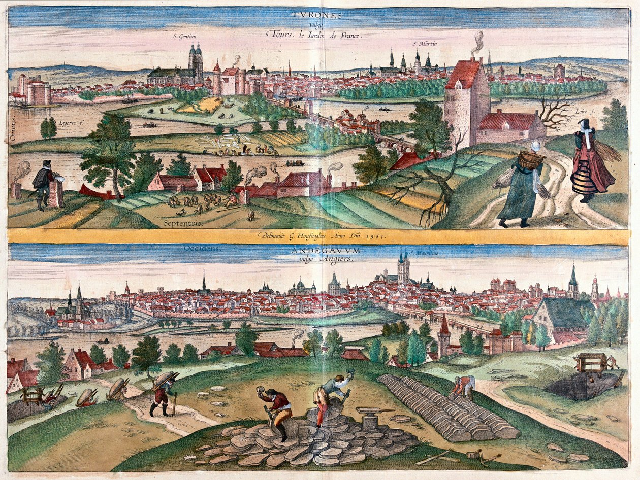 Tours - Angers, el jardín de Francia de Franz Hogenberg
