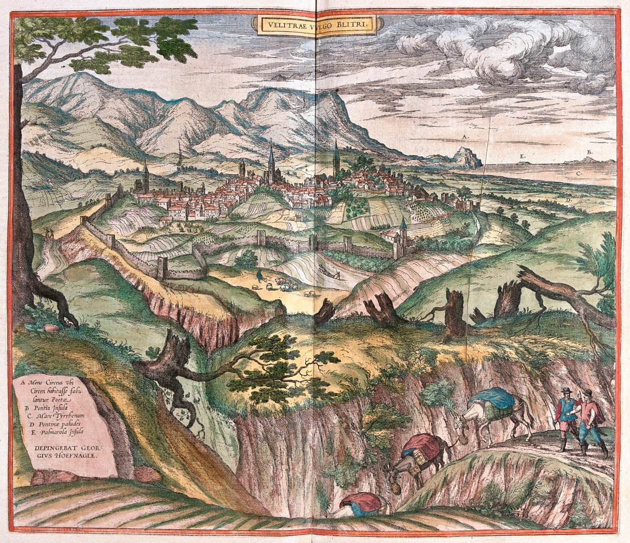 Velletri, Italia (grabado) de Franz Hogenberg
