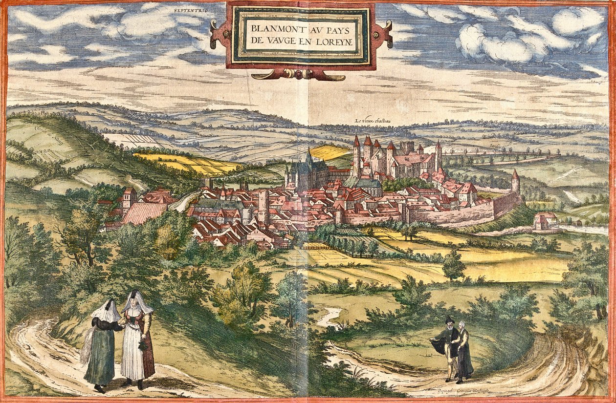 Vista de Blamont, Francia de Franz Hogenberg