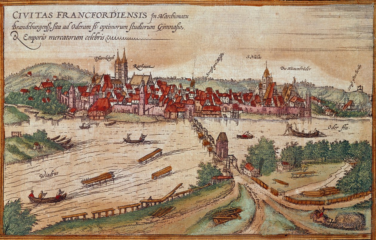 Vista de Frankfurt am Main, Alemania de Franz Hogenberg