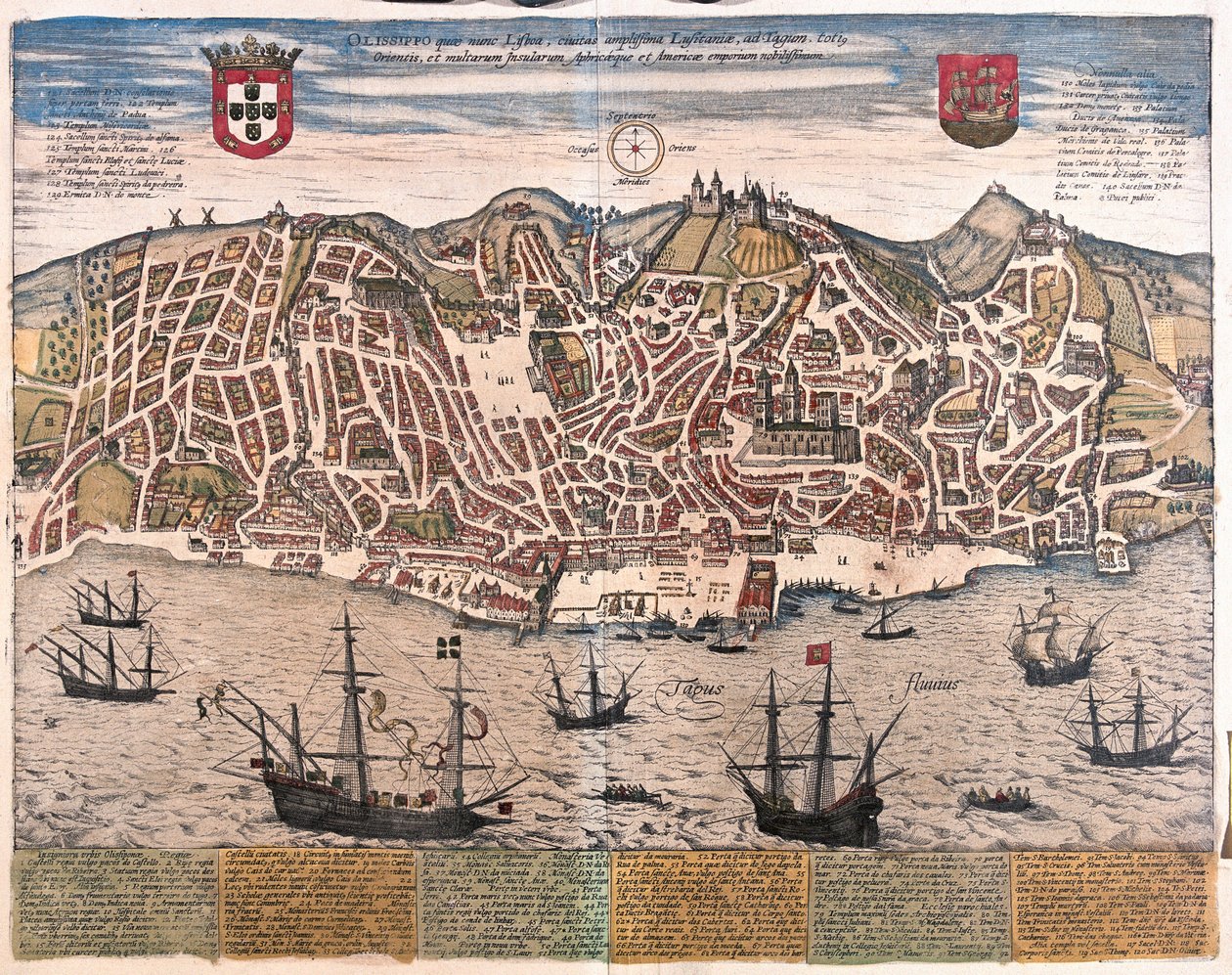 Vista de Lisboa, Portugal (grabado) de Franz Hogenberg