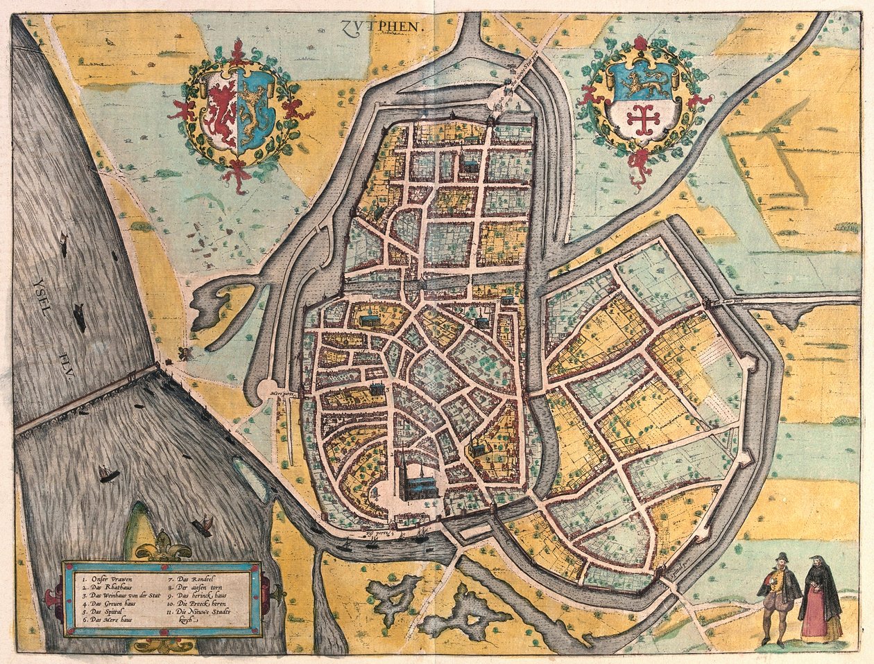 Zutphen, Países Bajos (grabado) de Franz Hogenberg