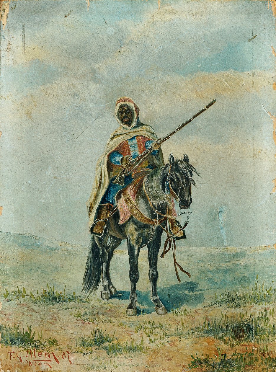 Beduino a caballo de Franz Josef Georg Illem