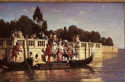 Una elegante fiesta en bote de Franz Leo Ruben