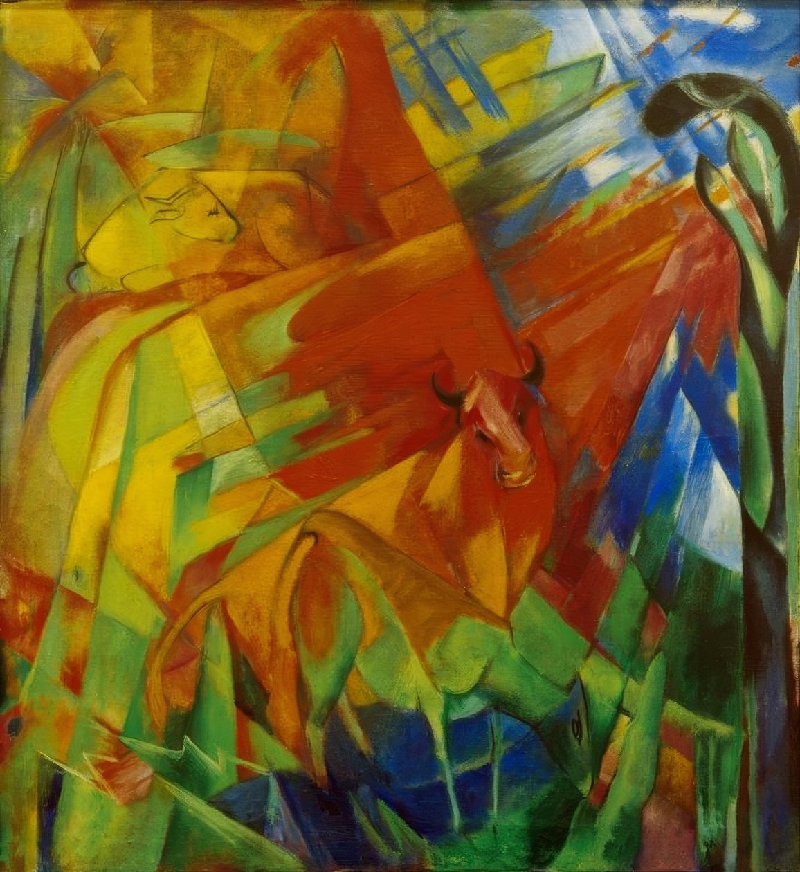 Cuadro con vacas II de Franz Marc