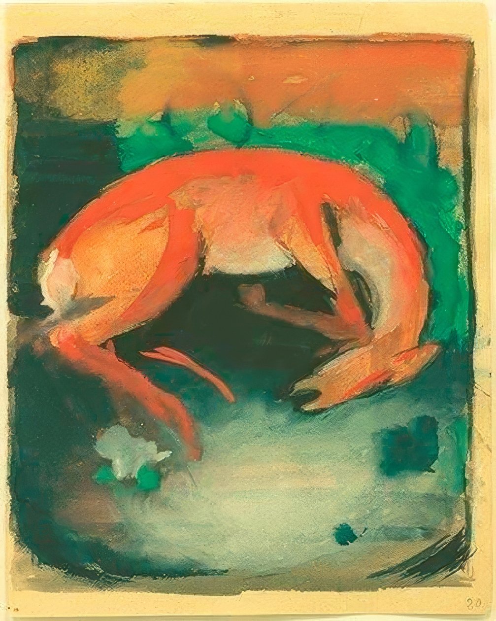 Ciervo muerto de Franz Marc