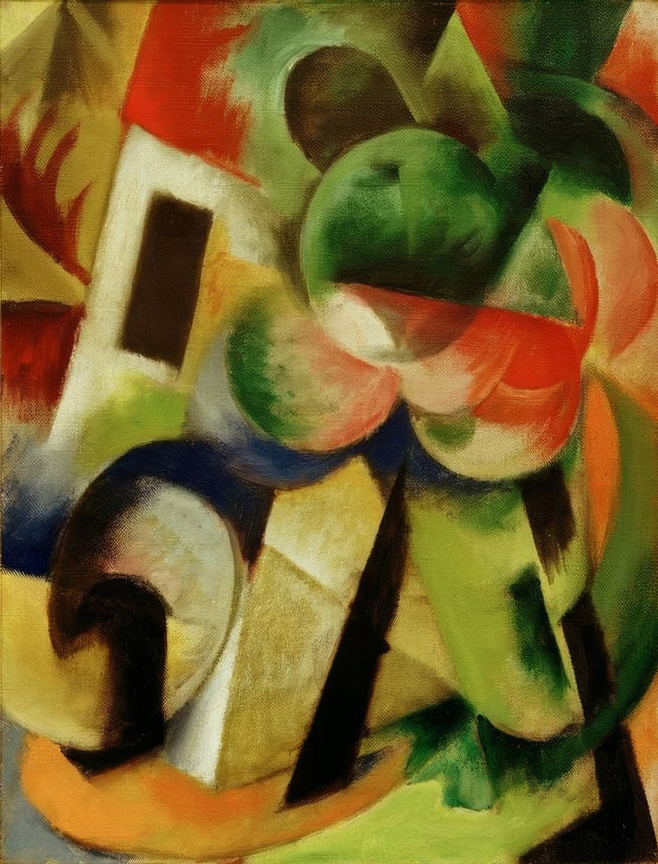 Pequeña composición II (Casa con árboles) de Franz Marc