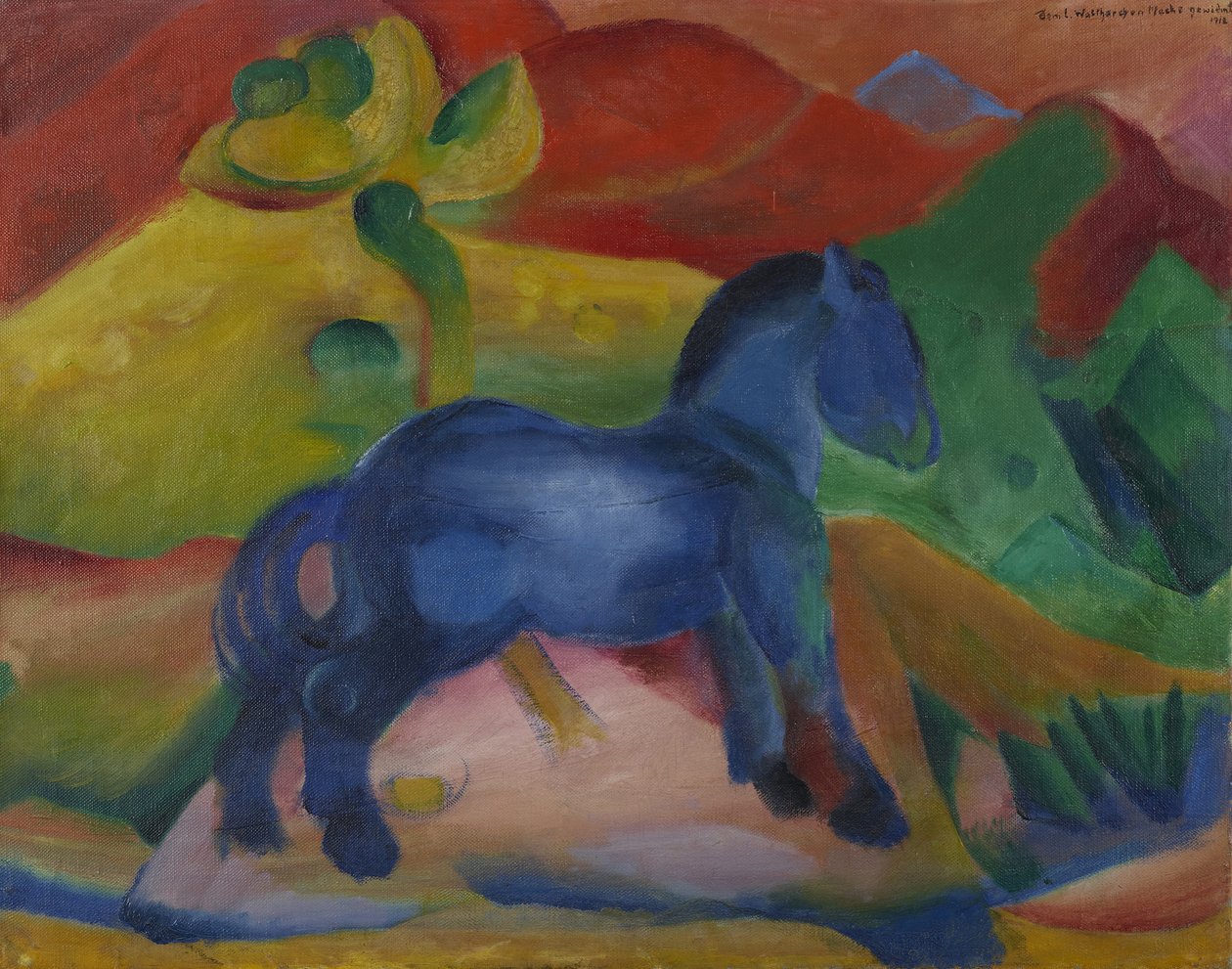 Caballo Azul Pequeño Imagen infantil, 1912 de Franz Marc