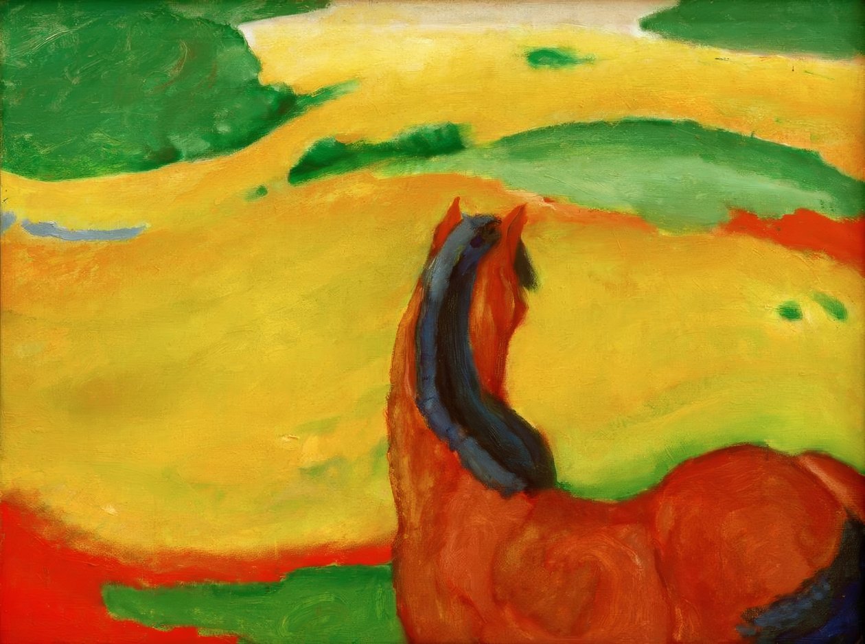 Caballo en el paisaje de Franz Marc