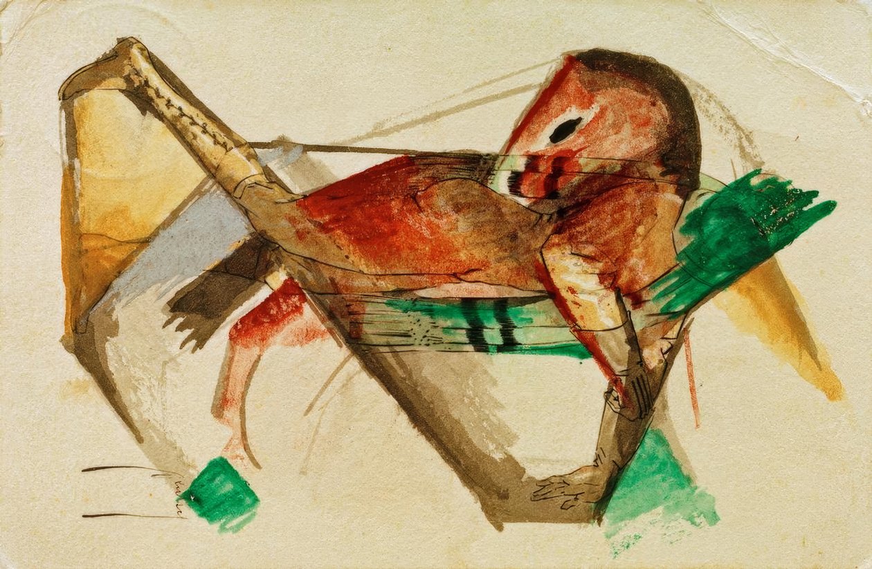 Caballito en rosa frío de Franz Marc