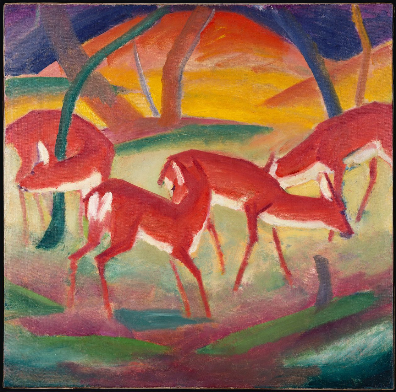 Ciervo rojo 1, 1910 de Franz Marc