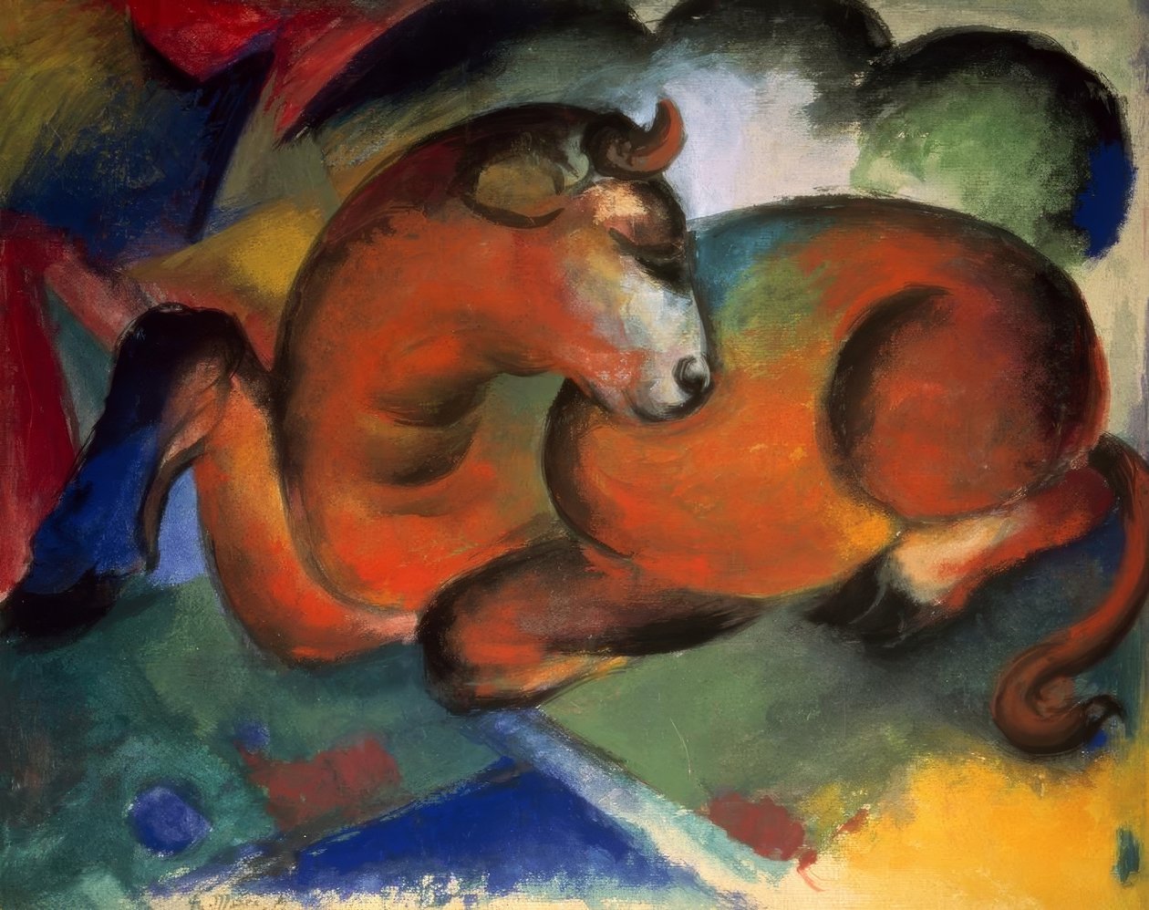 Toro rojo de Franz Marc