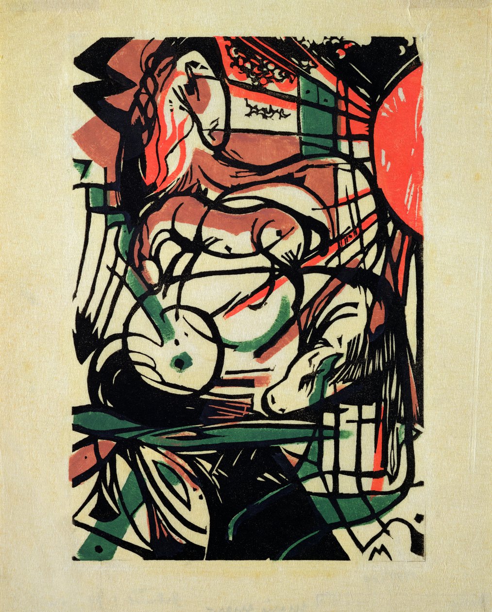 El nacimiento del caballo, 1913 de Franz Marc