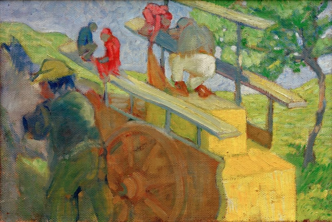 Monito en un carro de Franz Marc