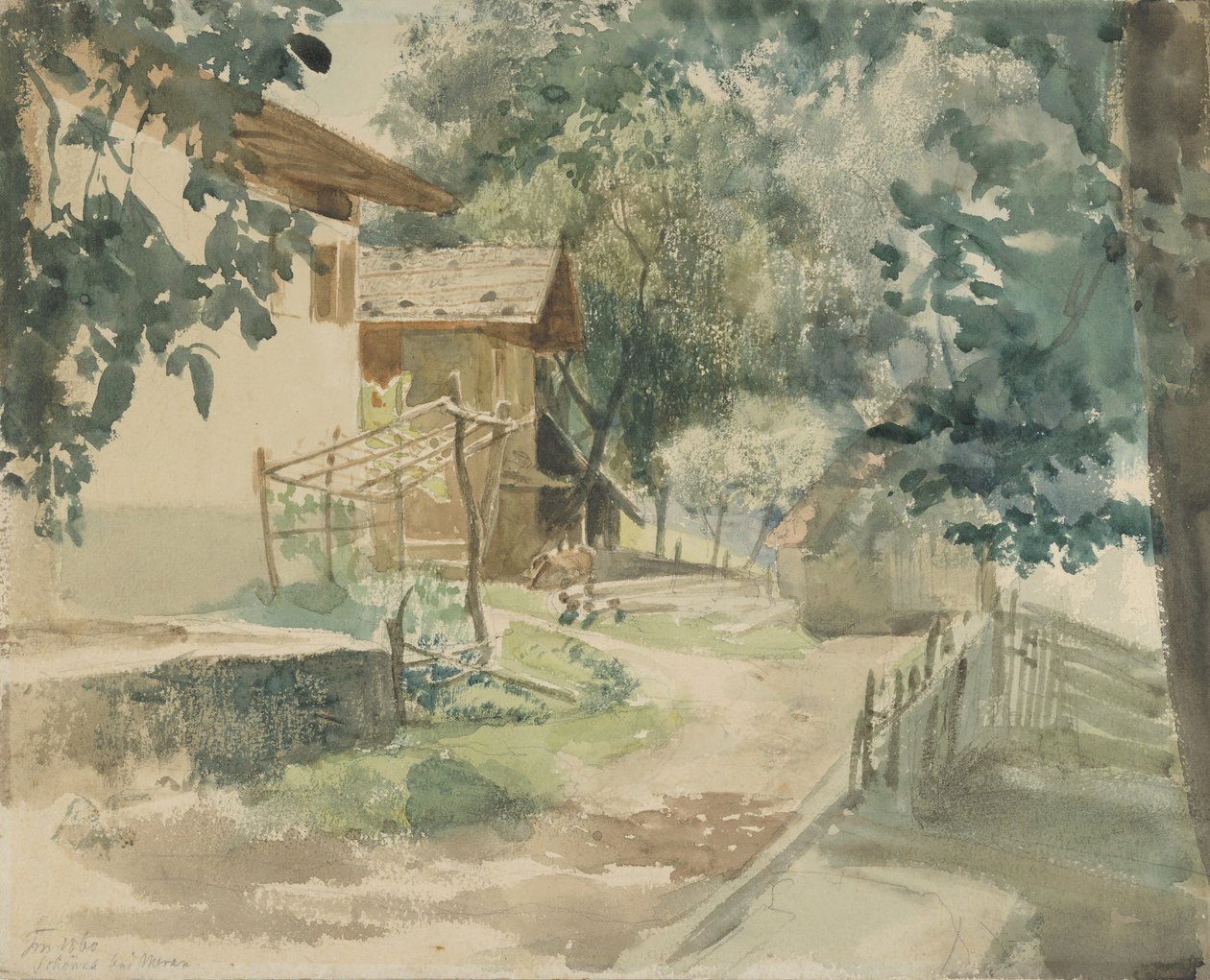 Un corral cerca de Merano de Franz Meyerheim