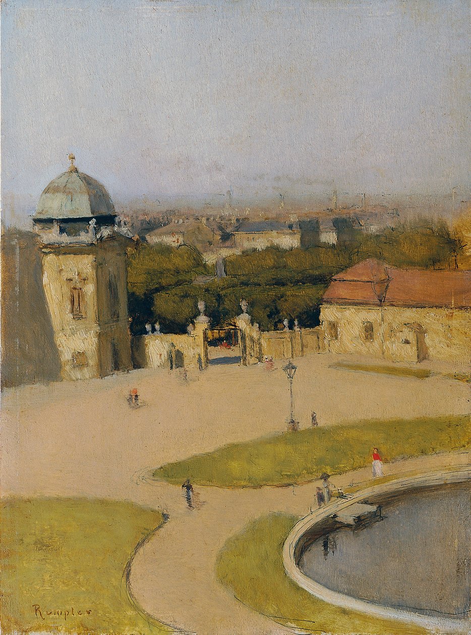 Vista del Alto Belvedere desde el suroeste de Franz Rumpler