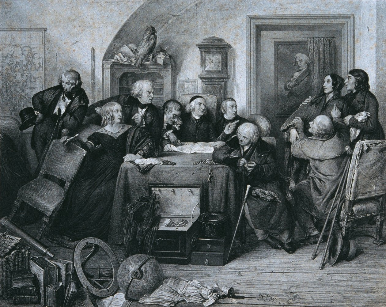 La apertura del testamento de Franz Xaver Stöber