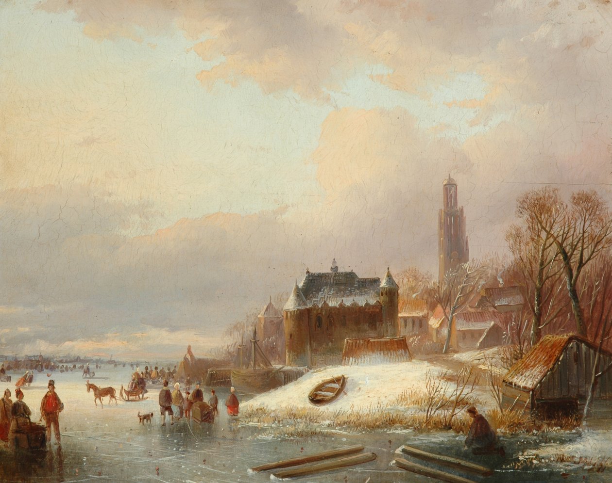 Escena de nieve en Holanda de Franz Xaver Winterhalter
