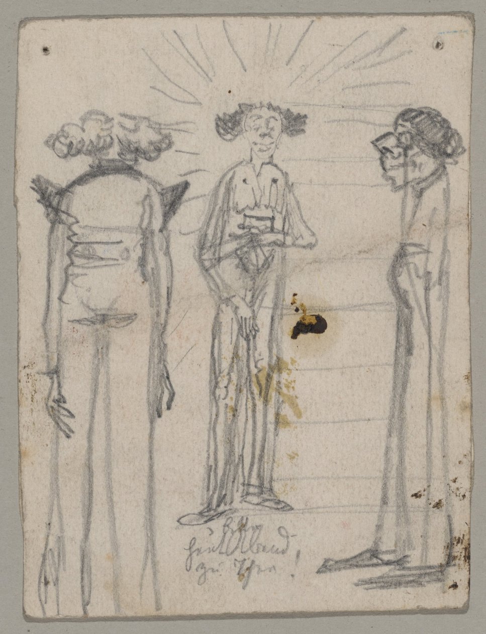 Caricatura gira jardines altar Persona de Franz von Lenbach