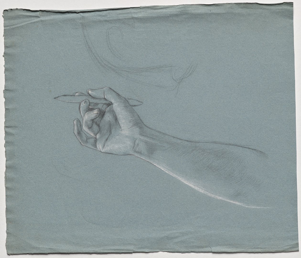 Estudio de brazo para la imagen de la Facultad: Teología de Franz von Matsch