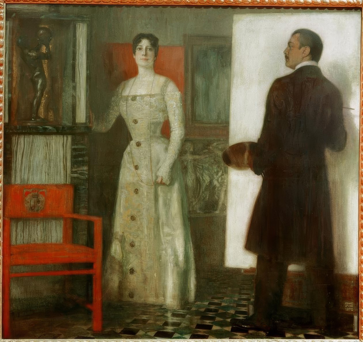 Franz y Mary Stuck en el taller de Franz von Stuck