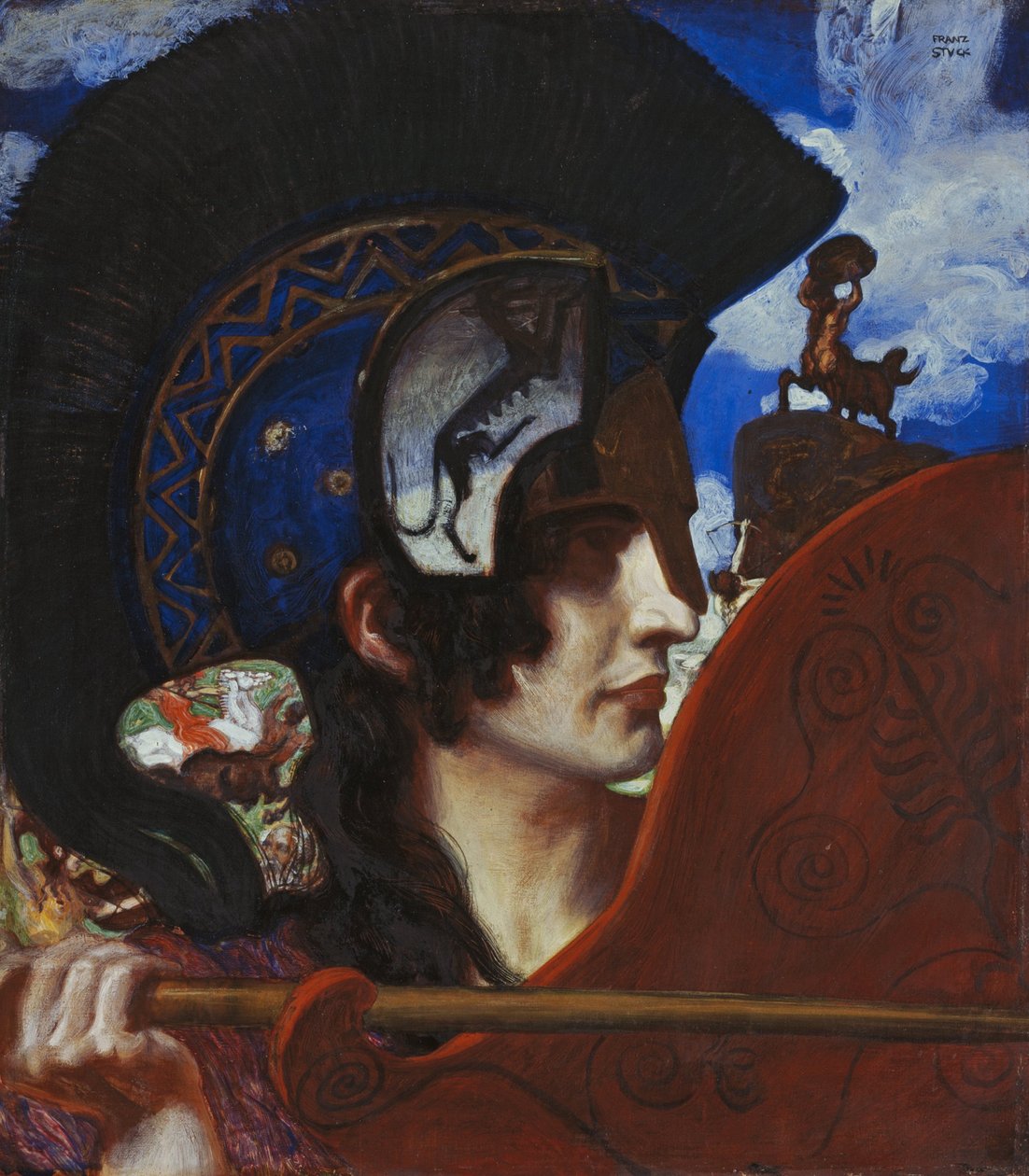 Amazonas luchando de Franz von Stuck