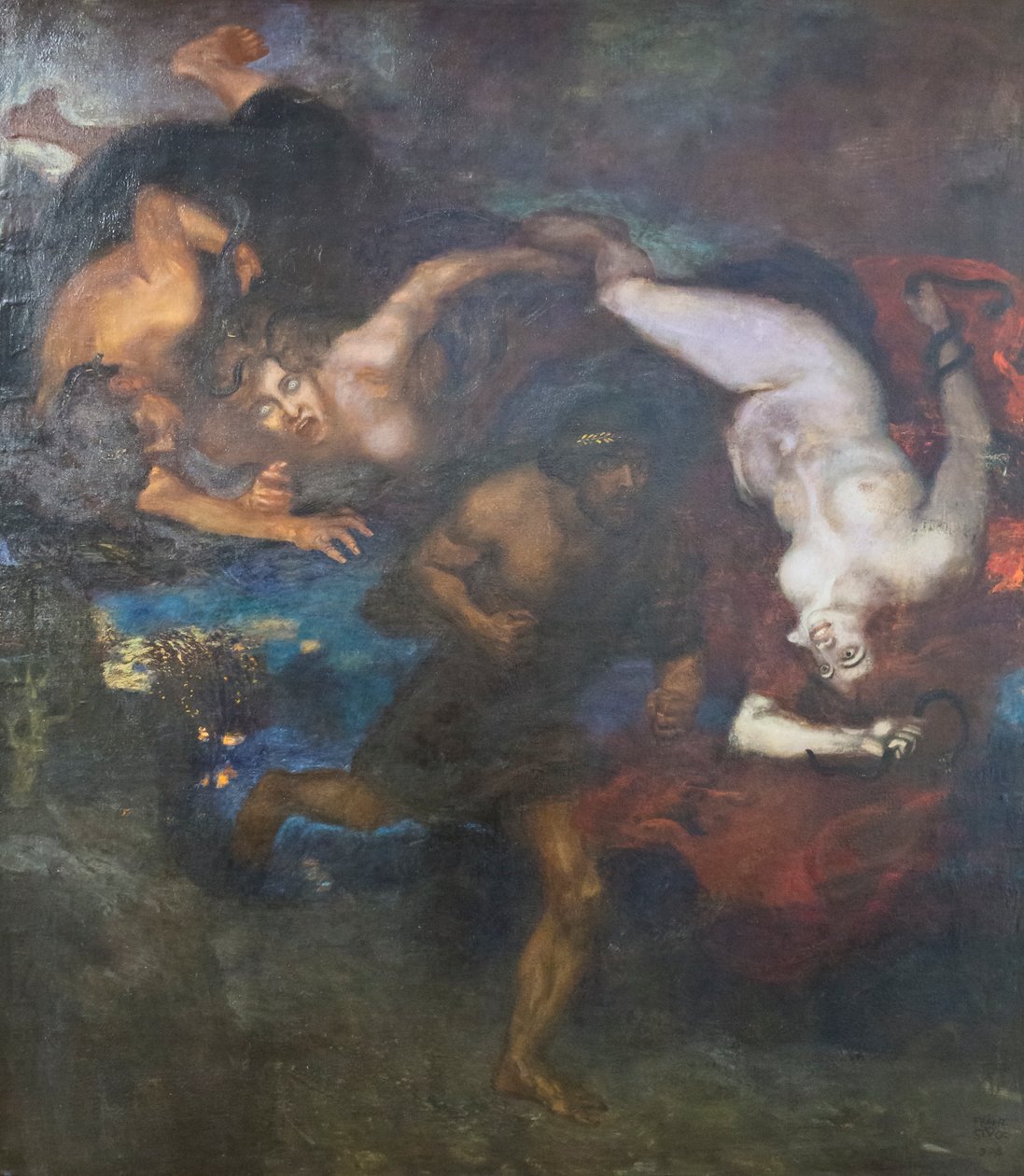 Orestes y las Furias de Franz von Stuck