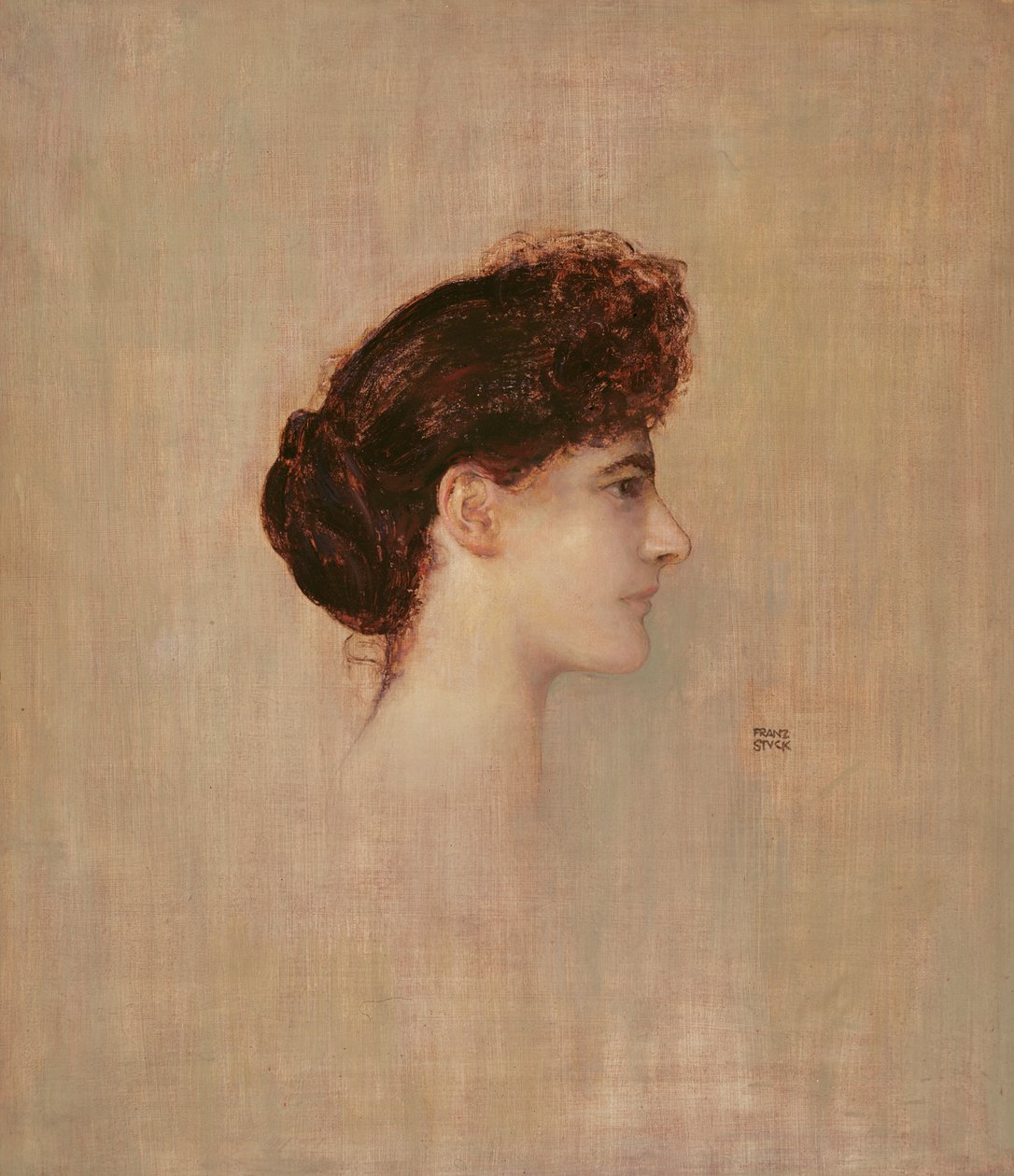 Retrato de una mujer, 1892 de Franz von Stuck