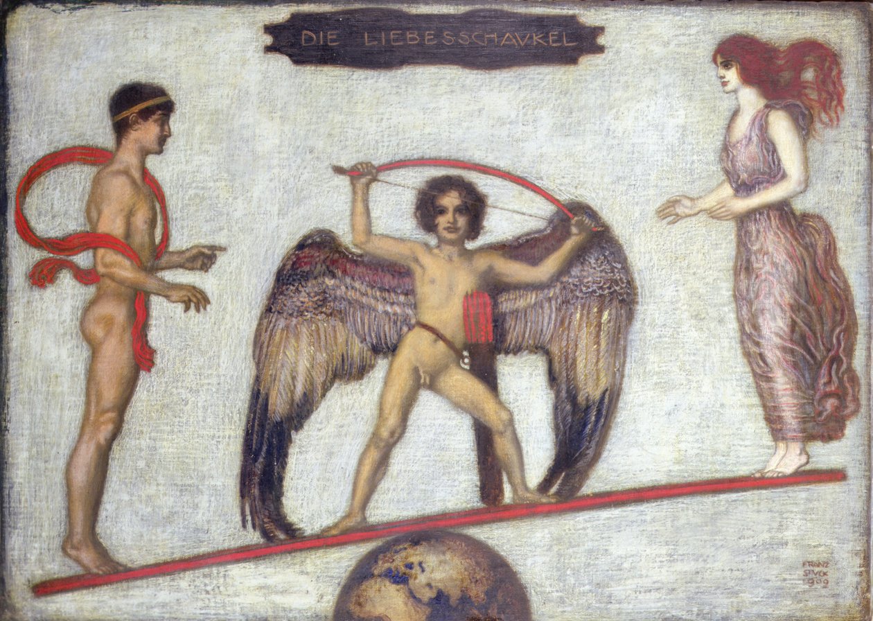 El columpio del amor de Franz von Stuck
