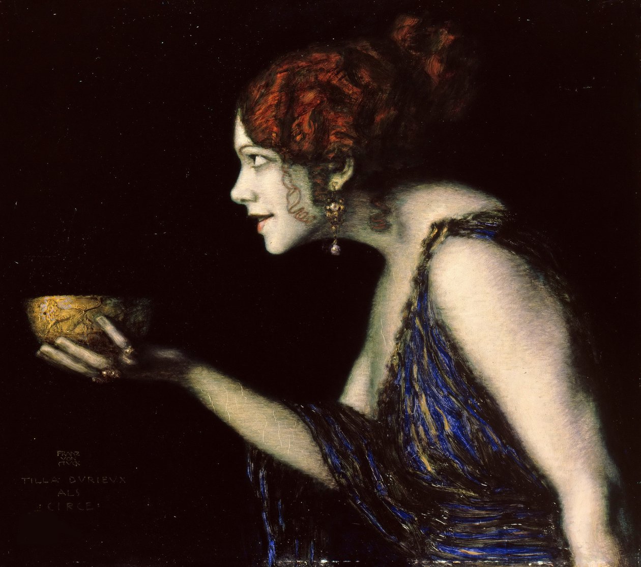 Tilla Durieux 1880-1971 como Circe, c.1913 de Franz von Stuck