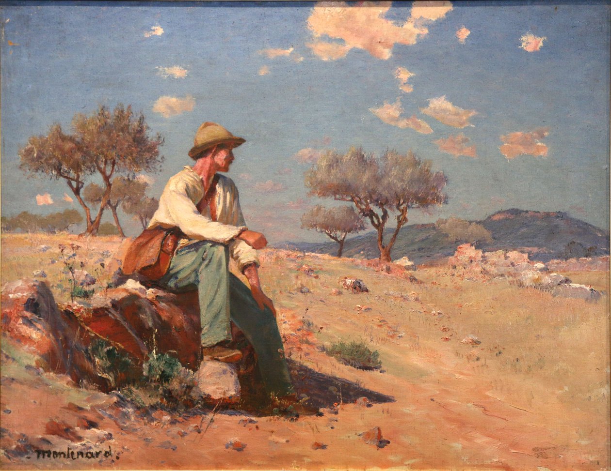 Campesino en la campiña de Bess de Frederic Montenard