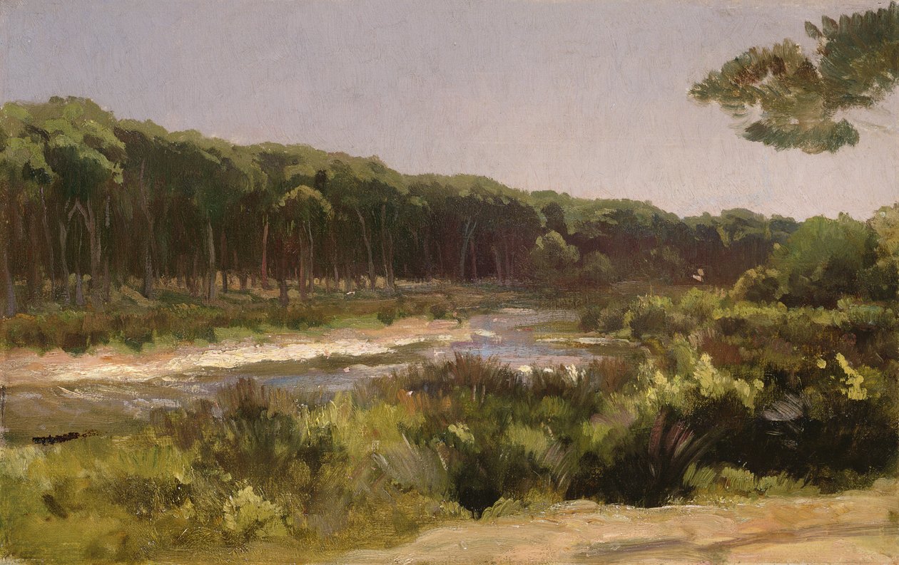 Paisaje toscano (el río Arno en San Rossore) de Frederic Leighton