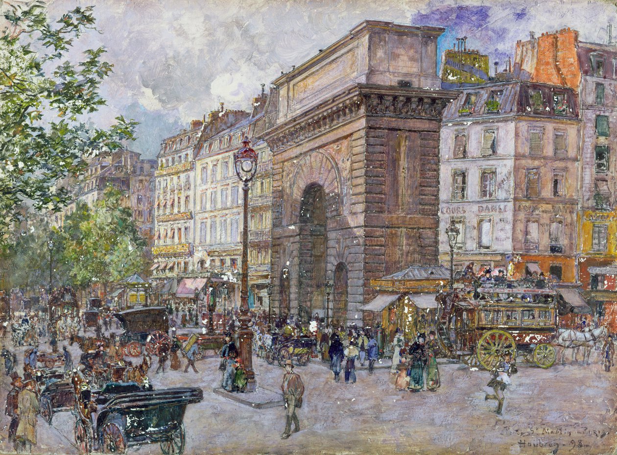 La Porte Saint-Martin, 1898 de Frederic Anatole Houbron