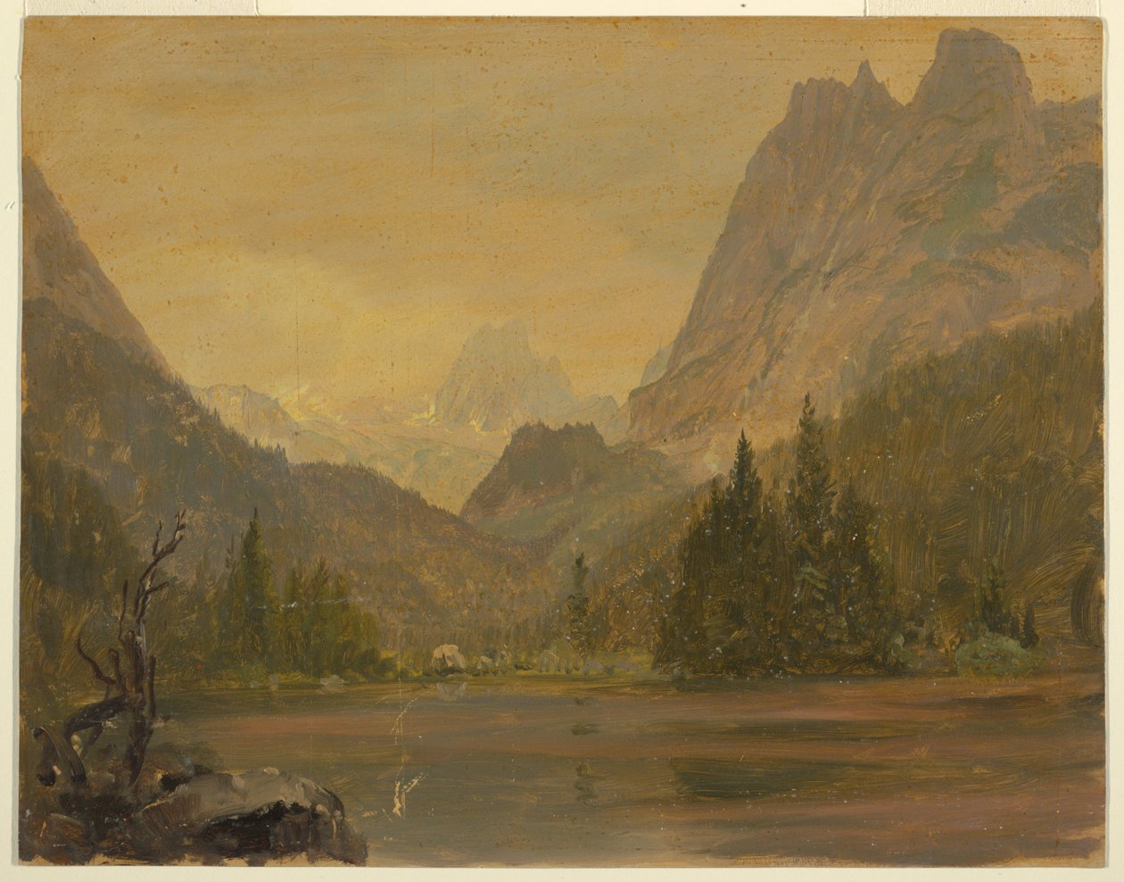 Lago alpino, Baviera o Suiza de Frederic Edwin Church