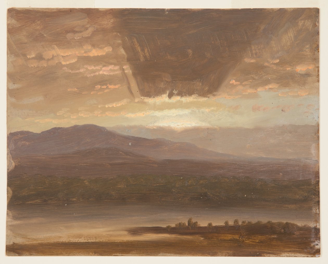 Catskills desde Hudson, Nueva York de Frederic Edwin Church