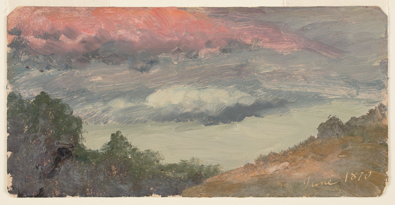 Nubes sobre la granja de Church, Hudson N.Y. de Frederic Edwin Church