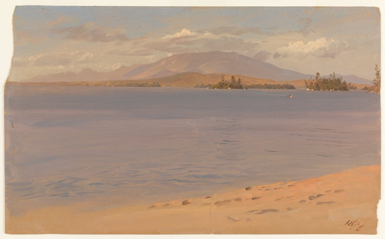 Monte Katahdin desde el lago Millinocket de Frederic Edwin Church