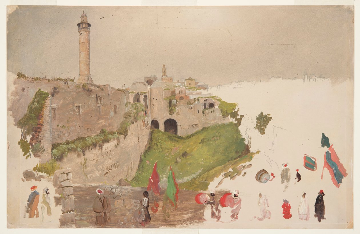 Desfile entrando en la ciudad, Jaffa de Frederic Edwin Church