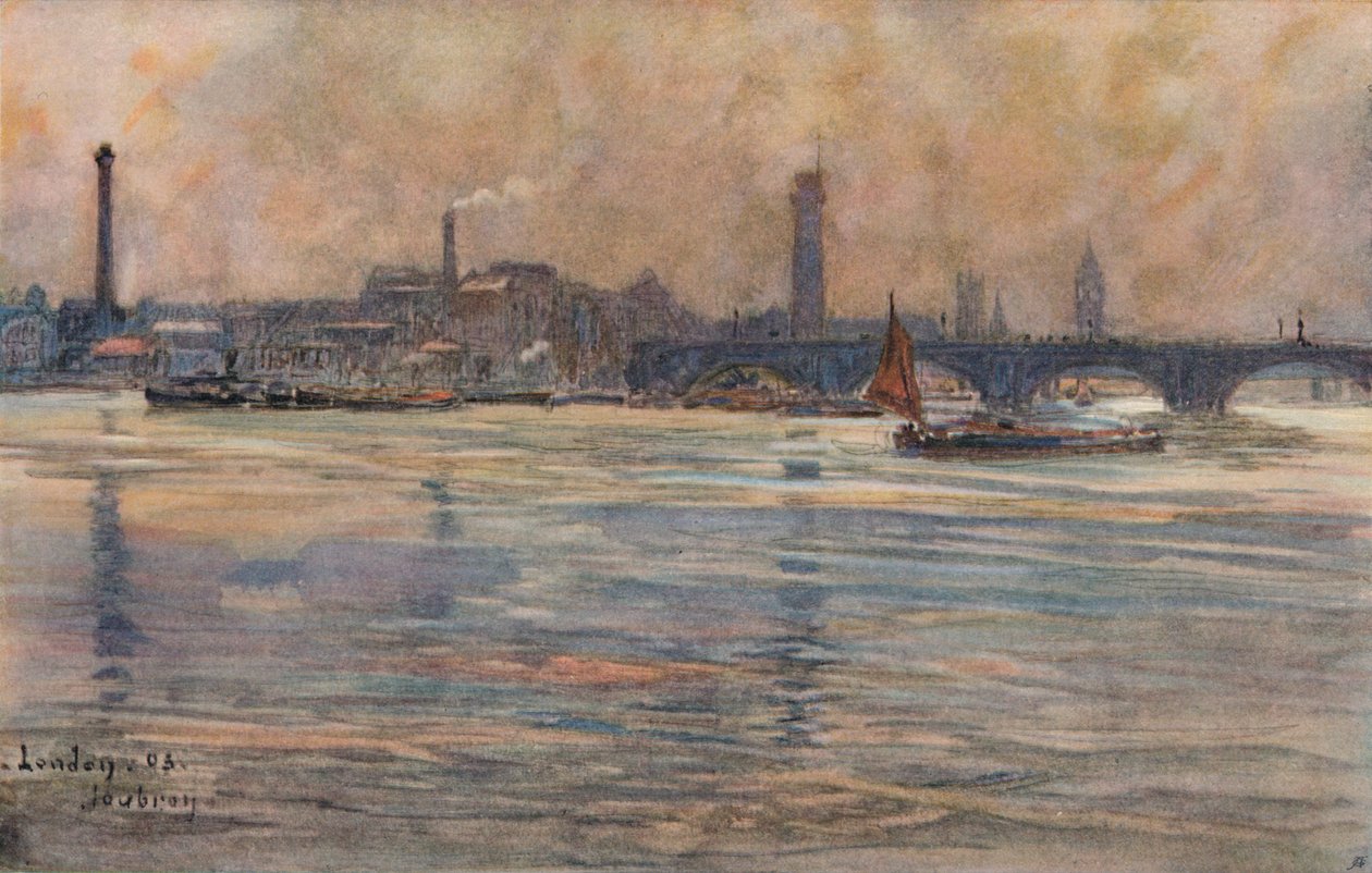 El Támesis, Londres, c1893 de Frederic Anatole Houbron