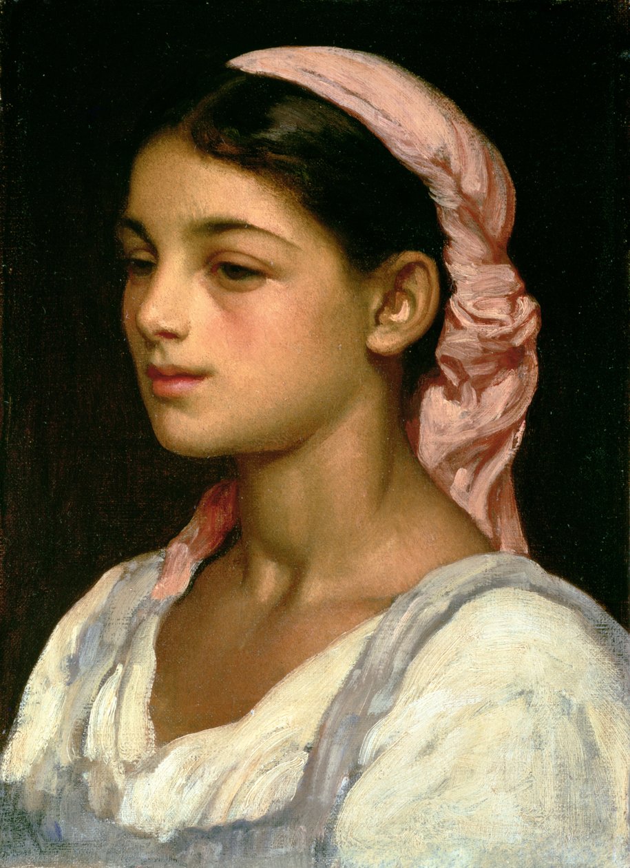 Cabeza de una chica italiana de Frederic Leighton