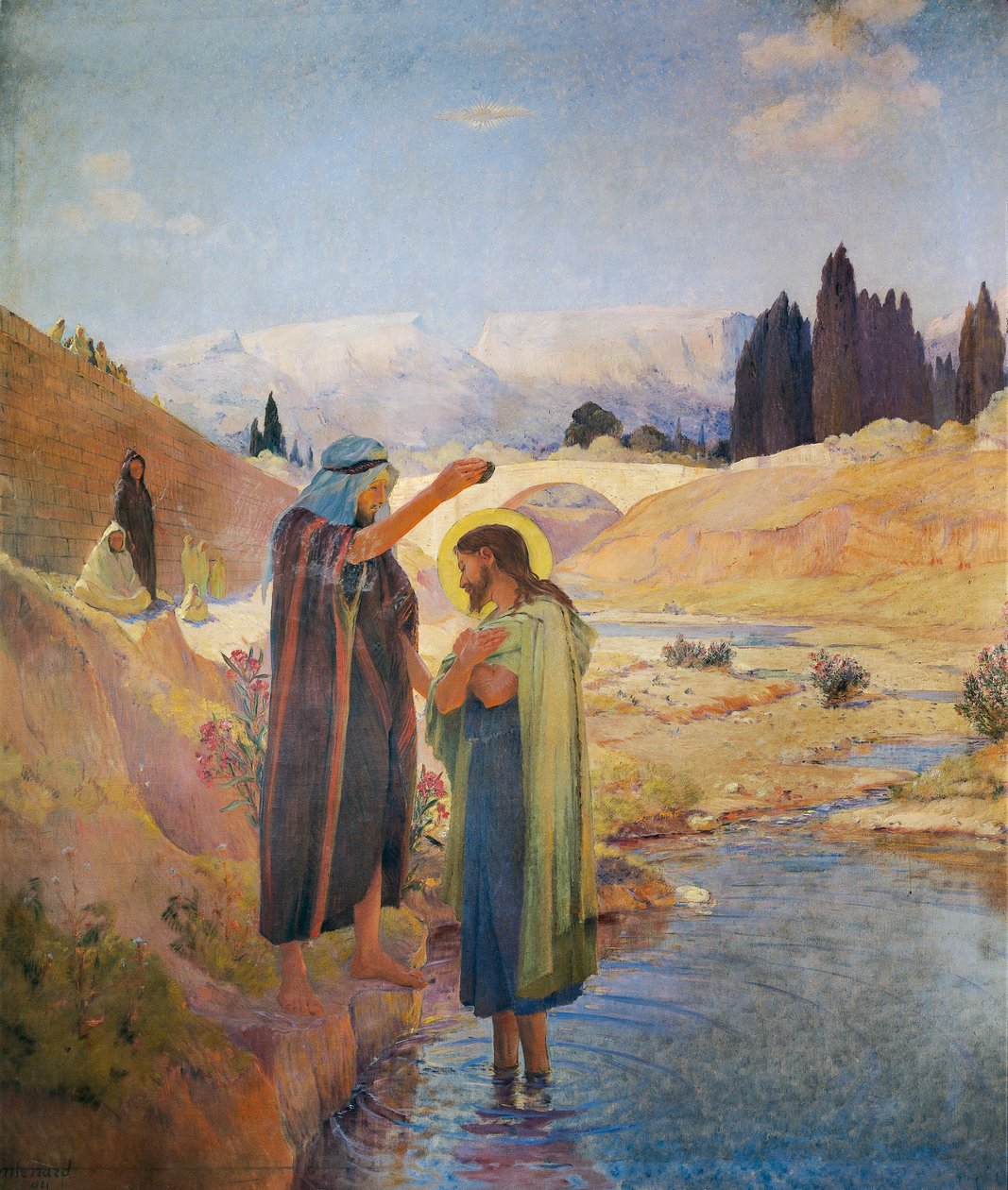 Juan el Bautista bautiza a Jesucristo de Frederic Montenard