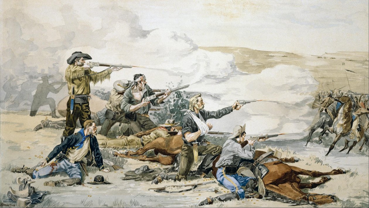 Batalla de la isla de Beecher de Frederic Remington