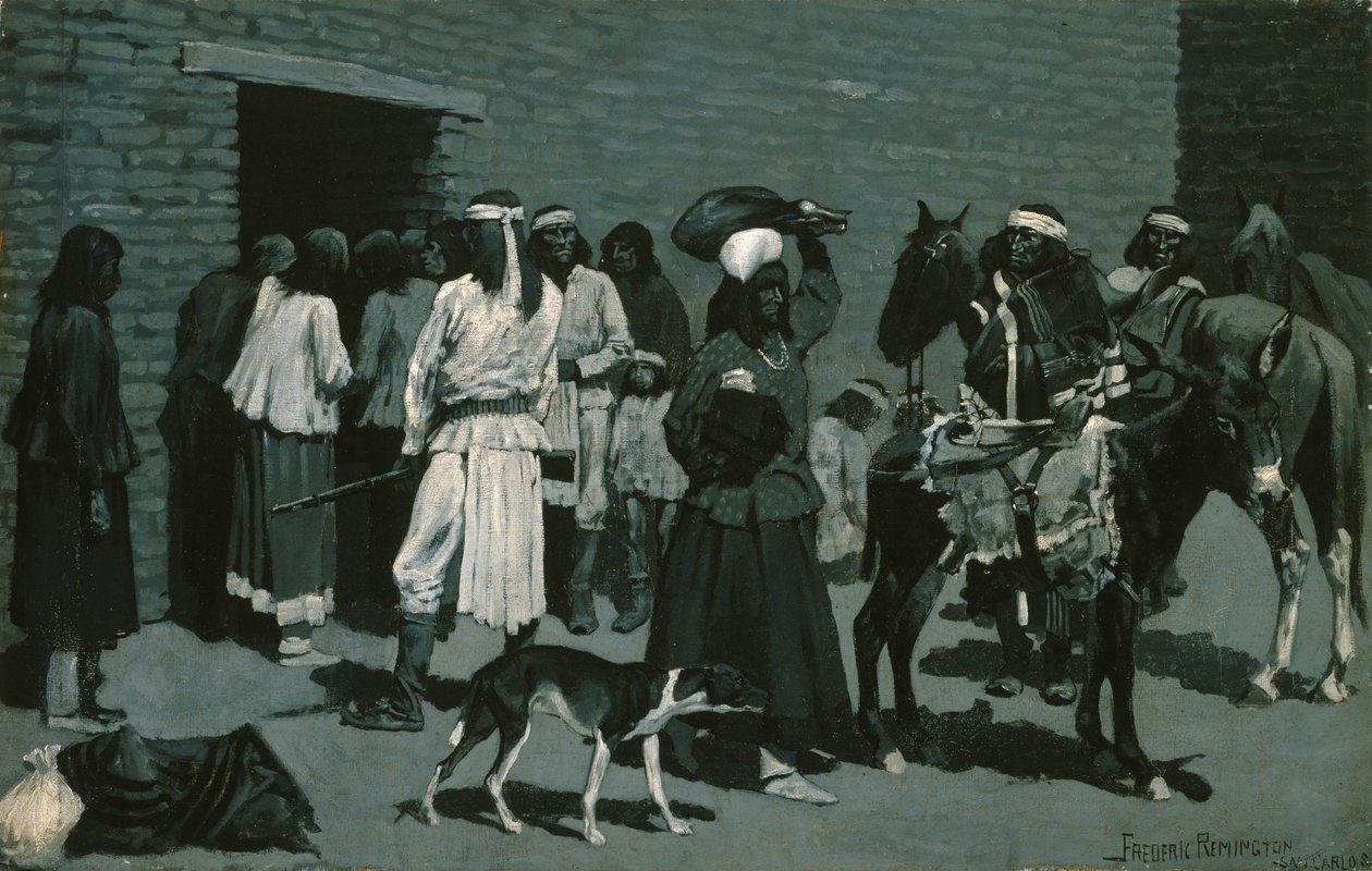 Pueblo Indian Village de Frederic Remington
