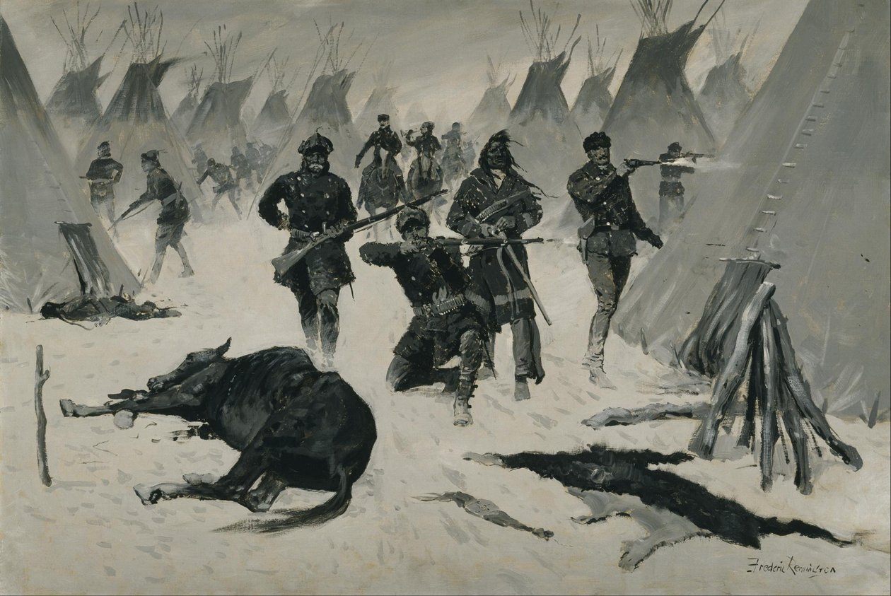 La derrota de Caballo Loco de Frederic Remington