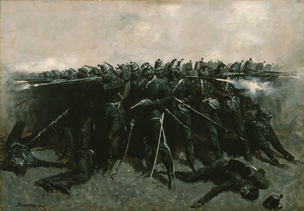 El cuadro de infantería, c.1893 de Frederic Remington