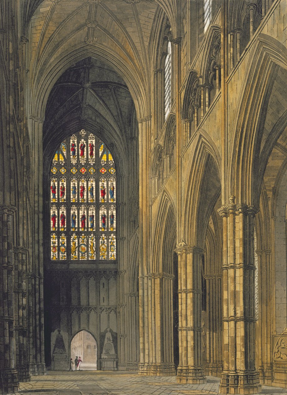 Vista Interior de la Abadía de Westminster Mirando Hacia la Entrada Oeste, lámina 6 de 